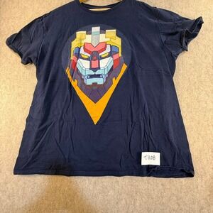Voltron Legendary Defender T Shirt Mens XL Navy Blue Level Up Plus Graphic Tee